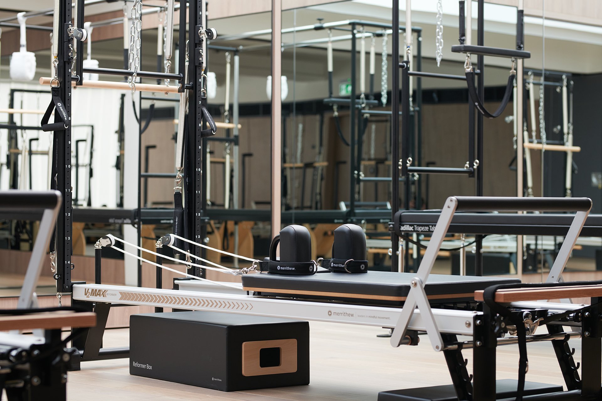 Reformers at Nobu Pilates