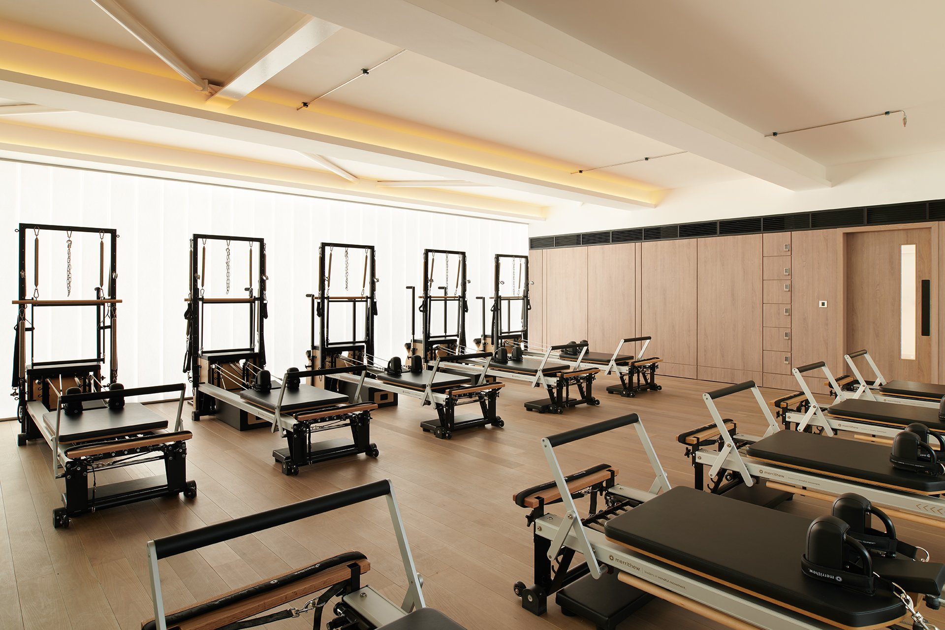 Reformers at Nobu Pilates