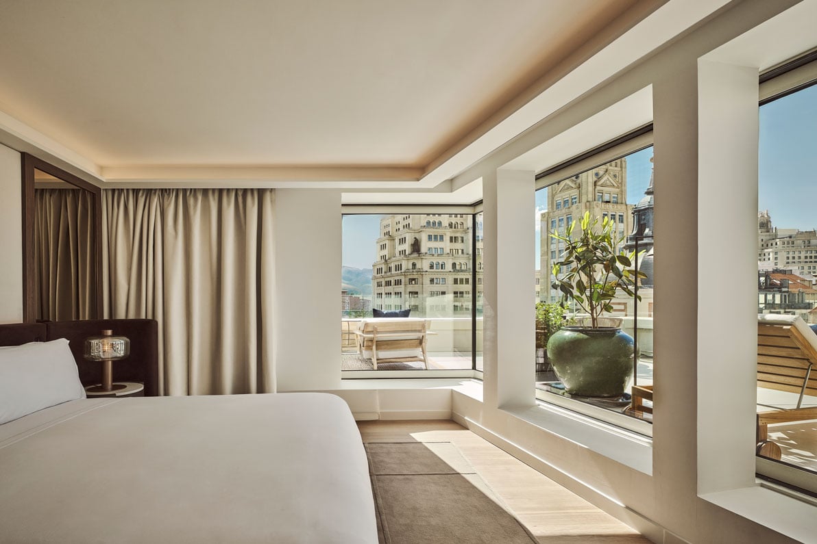 view of the balcony from the bedroom of yuhi suite