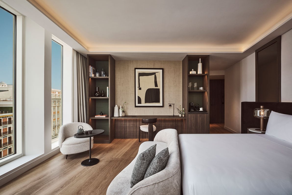 view of the zen suite bedroom