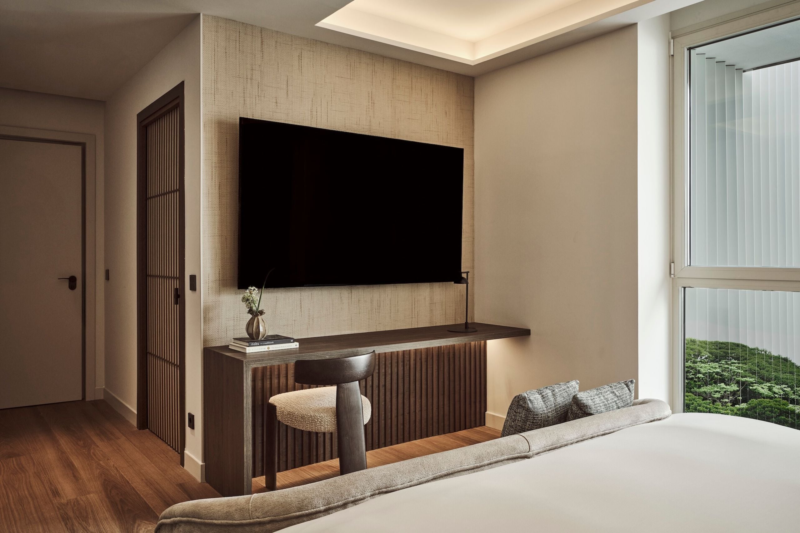 the tv in the deluxe room 