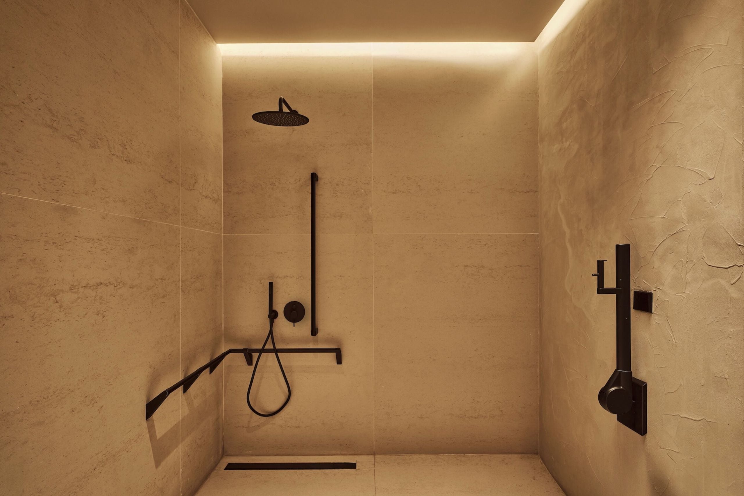 view of the shower in the accessible premium room