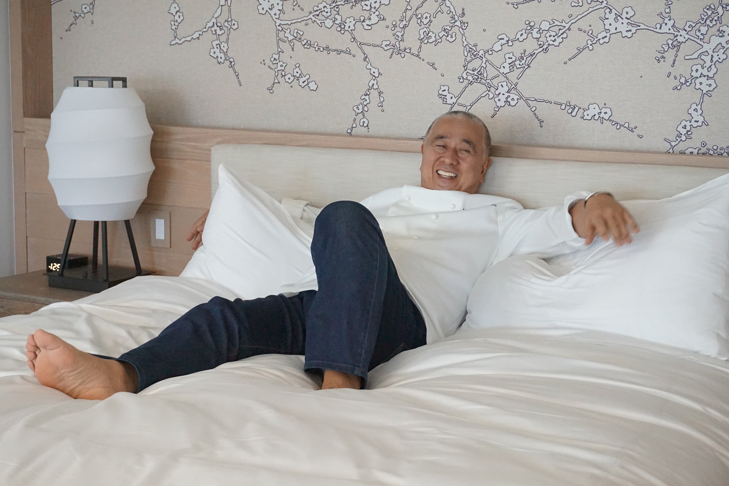 Chef Nobu in a room at Nobu Hotel Miami Beach