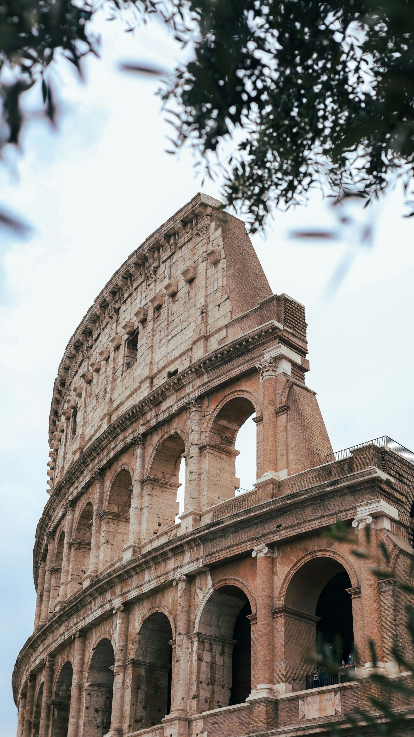 The exterior of the coliseum in Rome